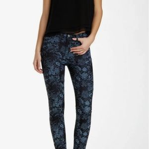 Brocade black skinny Jean